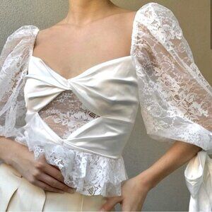 For Love and Lemons Sonia Lace Top (SIZE L)